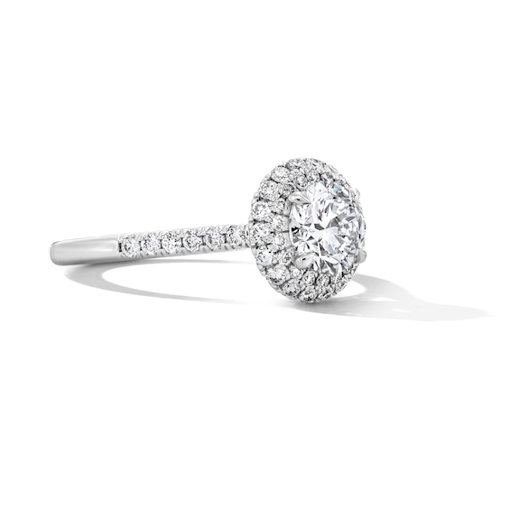 1-1/2 CT. T.w. Certified Lab-Grown Diamond Frame Engagement Ring in 14K White Gold (F/Vs2)