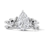 Thumbnail Image 1 of 2-1/4 CT. T.W. Pear-Shaped Certified Lab-Grown Diamond Hidden Frame Bridal Set in 14K White Gold (F/VS2)