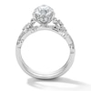 Thumbnail Image 3 of 2-1/4 CT. T.W. Pear-Shaped Certified Lab-Grown Diamond Hidden Frame Bridal Set in 14K White Gold (F/VS2)