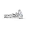 Thumbnail Image 4 of 2-1/4 CT. T.W. Pear-Shaped Certified Lab-Grown Diamond Hidden Frame Bridal Set in 14K White Gold (F/VS2)