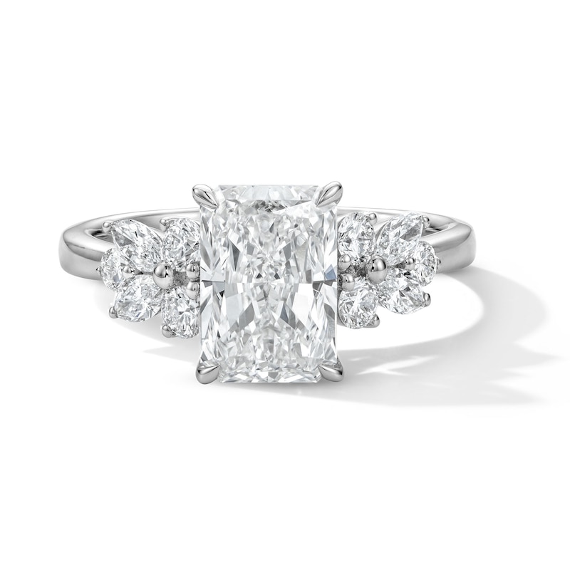 Main Image 1 of 2-5/8 CT. T.W. Radiant-Cut Certified Lab-Grown Diamond Engagement Ring in 14K White Gold (F/VS2)