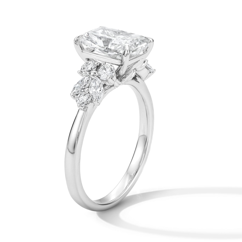 Main Image 5 of 2-5/8 CT. T.W. Radiant-Cut Certified Lab-Grown Diamond Engagement Ring in 14K White Gold (F/VS2)