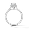 Thumbnail Image 2 of 1-1/2 CT. T.W. Oval Certified Lab-Grown Diamond Frame Engagement Ring in 14K White Gold (F/VS2)
