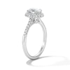 Thumbnail Image 4 of 1-1/2 CT. T.W. Oval Certified Lab-Grown Diamond Frame Engagement Ring in 14K White Gold (F/VS2)