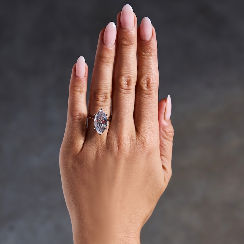 Main Image 2 of 7 CT. T.W. Marquise-Cut Certified Lab-Grown Diamond Solitaire Engagement Ring in 14K White Gold (F/VS2)