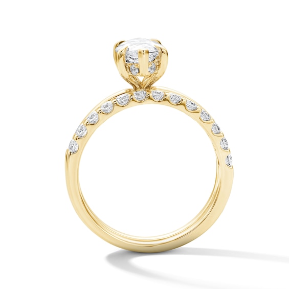 2 CT. T.w. Marquise-Cut Certified Lab-Grown Diamond Bridal Set in 14K Yellow Gold (F/Vs2)