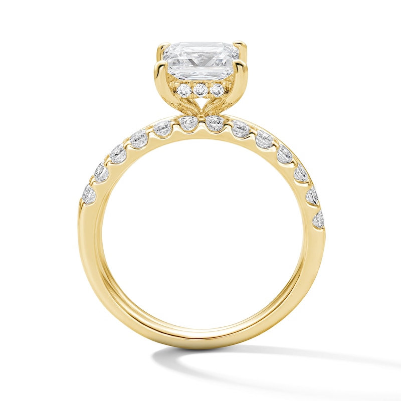 Main Image 2 of 2 CT. T.W. Princess-Cut Certified Lab-Grown Diamond Bridal Set in 14K Yellow Gold (F/VS2)