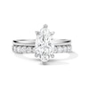 Thumbnail Image 1 of 2 CT. T.W. Marquise-Cut Certified Lab-Grown Diamond Bridal Set in 14K White Gold (F/VS2)