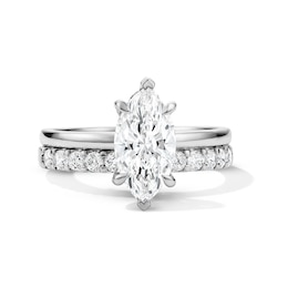 2 CT. T.W. Marquise-Cut Certified Lab-Grown Diamond Bridal Set in 14K White Gold (F/VS2)
