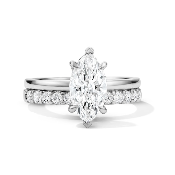 2 CT. T.w. Marquise-Cut Certified Lab-Grown Diamond Bridal Set in 14K White Gold (F/Vs2)