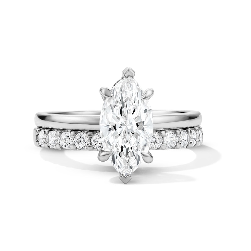 Main Image 1 of 2 CT. T.W. Marquise-Cut Certified Lab-Grown Diamond Bridal Set in 14K White Gold (F/VS2)