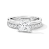 Thumbnail Image 1 of 2 CT. T.W. Princess-Cut Certified Lab-Grown Diamond Bridal Set in 14K White Gold (F/VS2)