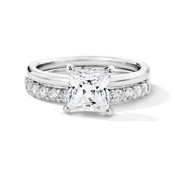 2 CT. T.w. Princess-Cut Certified Lab-Grown Diamond Bridal Set in 14K Gold (F/Vs2