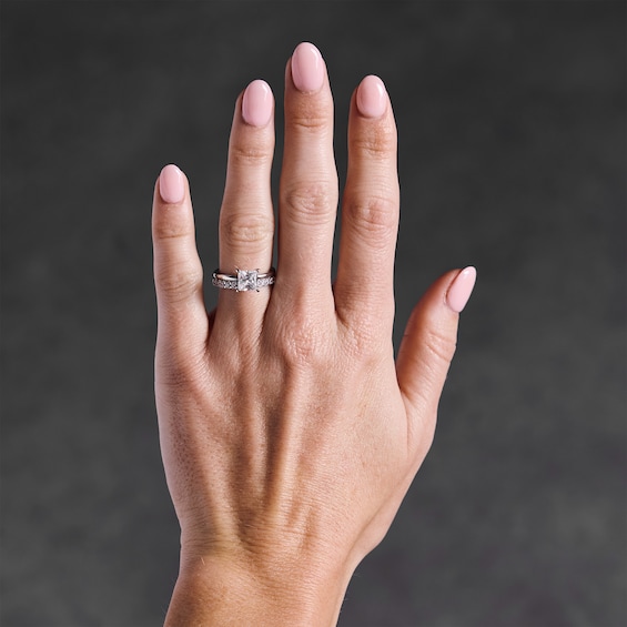 2 CT. T.w. Princess-Cut Certified Lab-Grown Diamond Bridal Set in 14K Gold (F/Vs2