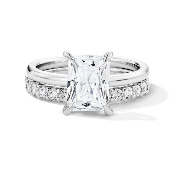 2 Ct.t.w. Radiant-Cut Certified Lab-Grown Diamond Bridal Set in 14K White Gold (F/Vs2)