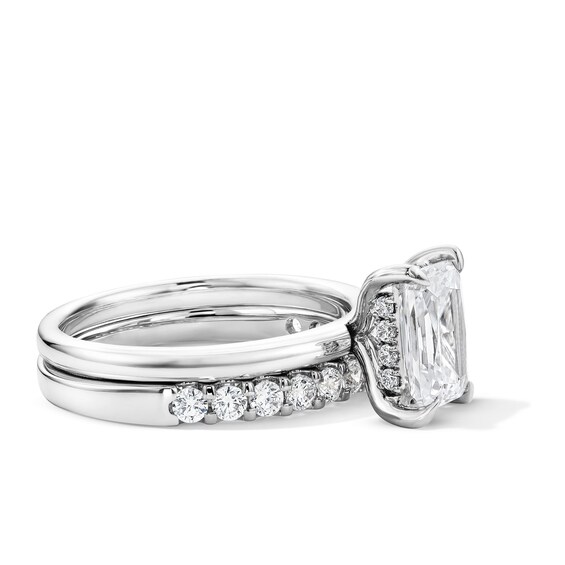 2 Ct.t.w. Radiant-Cut Certified Lab-Grown Diamond Bridal Set in 14K White Gold (F/Vs2)
