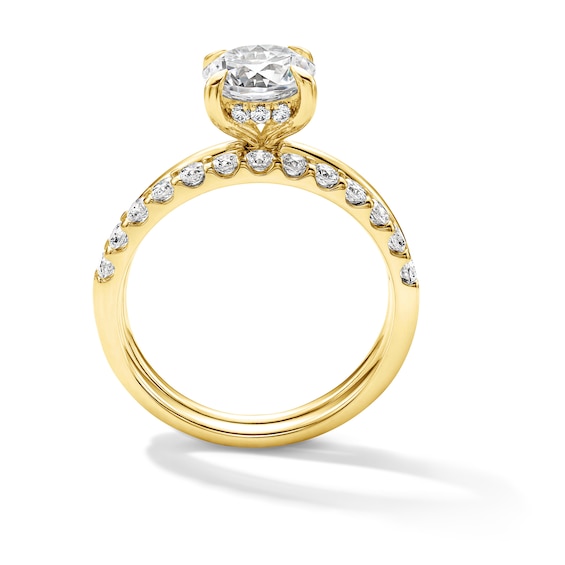 2 CT. T.w. Certified Lab-Grown Diamond Bridal Set in 14K Yellow Gold (F/Vs2)