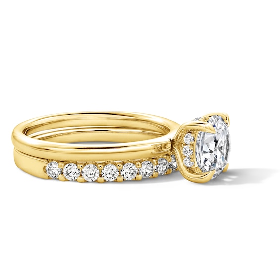 2 CT. T.w. Certified Lab-Grown Diamond Bridal Set in 14K Yellow Gold (F/Vs2)