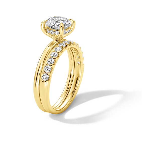 2 CT. T.w. Certified Lab-Grown Diamond Bridal Set in 14K Yellow Gold (F/Vs2)