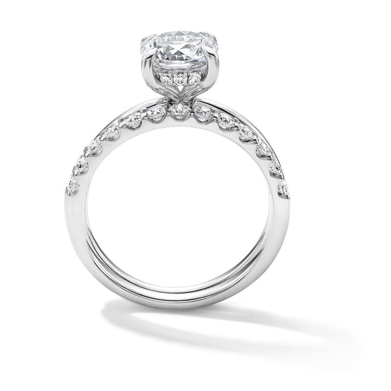 Main Image 3 of 2 CT. T.W. Certified Lab-Grown Diamond Bridal Set in 14K White Gold (F/VS2)