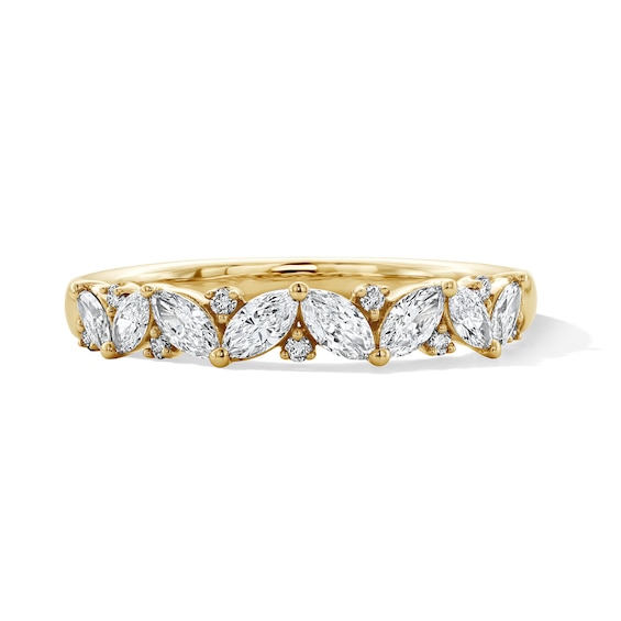 1/2 CT. T.w. Marquise-Cut Certified Lab-Grown Diamond Contemporary Band in 14K Gold (F/Vs2)