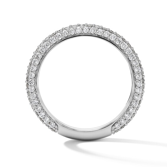 7/8 CT. T.w. Lab-Grown Diamond Three-Sided Anniversary Band in 14K White Gold (F/Vs2)