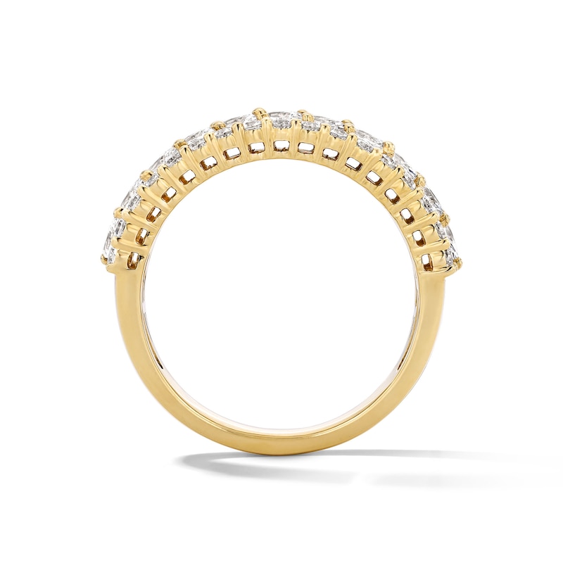 Main Image 3 of 1-1/4 CT. T.W. Marquise-Cut Certified Lab-Grown Diamond Multi-Row Anniversary Band in 14K Gold (F/VS2)