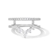Thumbnail Image 1 of 1/2 CT. T.W. Pear-Shaped Lab-Grown Diamond Solitaire Enhancer Ring in 14K White Gold (F/VS2)