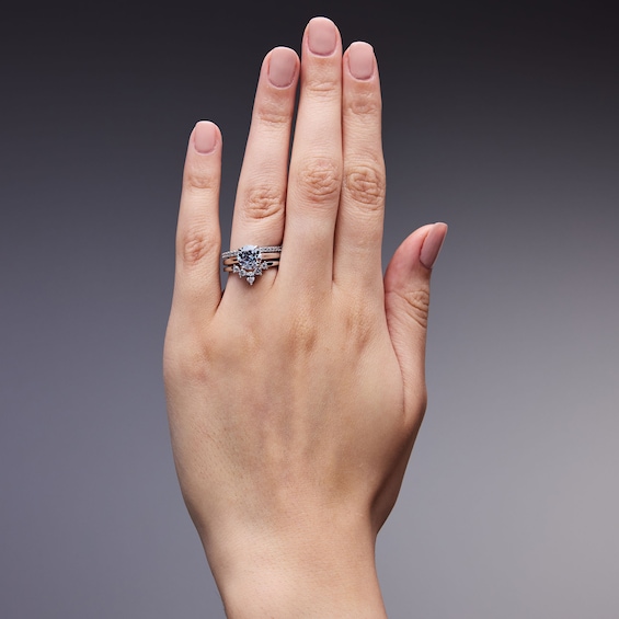 1/2 CT. T.w. Pear-Shaped Lab-Grown Diamond Solitaire Enhancer Ring in 14K White Gold (F/Vs2)