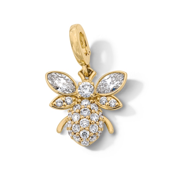 5/8 CT. T.w. Certified Lab-Grown Diamond Bee Necklace Charm in 10K Gold (F/Vs2)