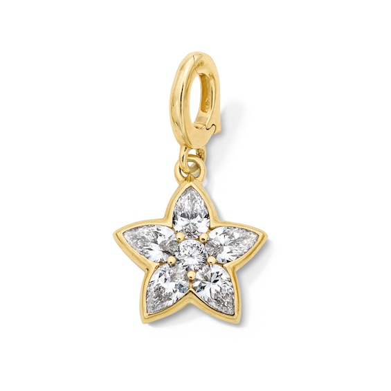 5/8 CT. T.w. Lab-Grown Diamond Star Necklace Charm in 10K Gold (F/Vs2)