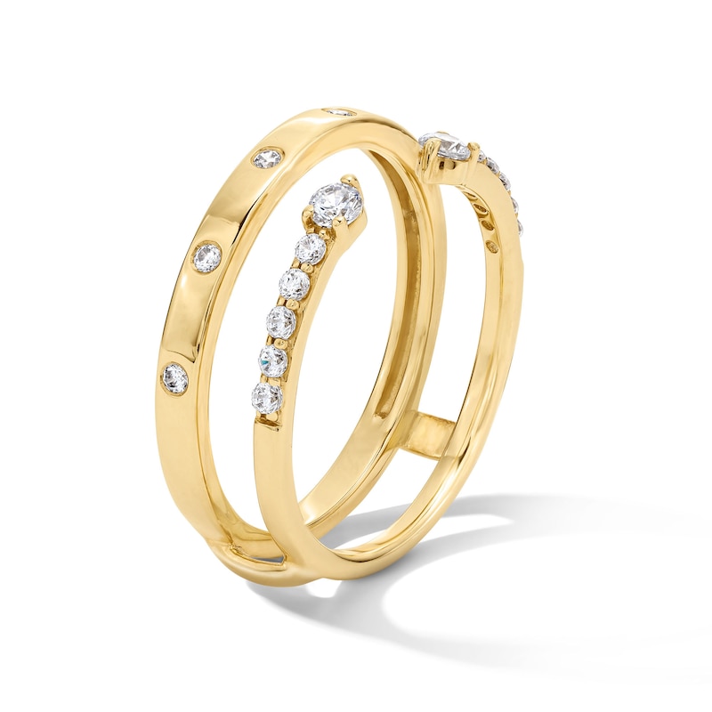Main Image 5 of 1/4 CT.T.W. Lab-Grown Diamond Solitaire Enhancer Ring in 14K Gold (F/VS2)