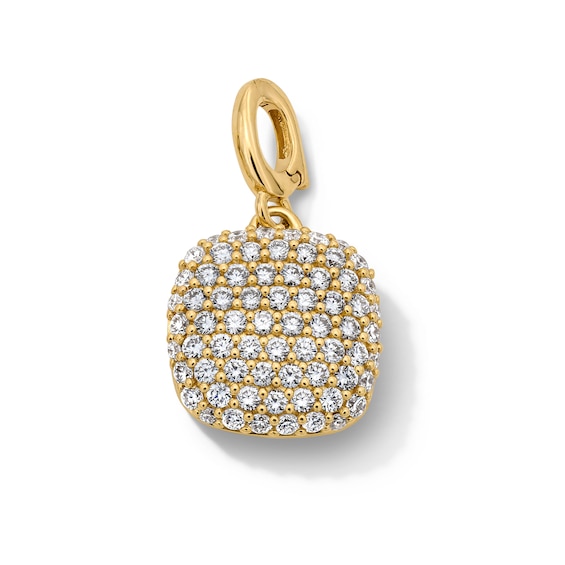 5/8 CT. T.w. Certified Lab-Grown Multi-Diamond Cushion-Shaped Necklace Charm in 10K Gold (F/Vs2)