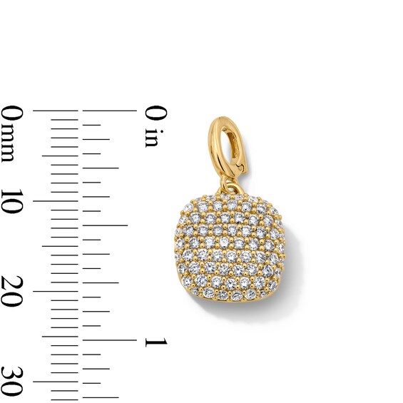 5/8 CT. T.w. Certified Lab-Grown Multi-Diamond Cushion-Shaped Necklace Charm in 10K Gold (F/Vs2)