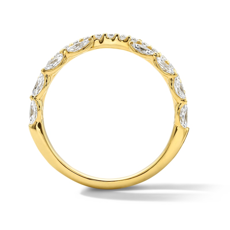 Main Image 3 of 1/2 CT. T.W. Marquise and Round Lab-Grown Diamond Enhancer Ring in 14K Gold (F/VS2)
