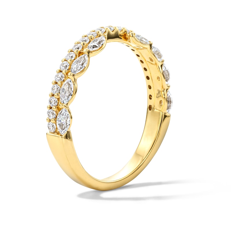 Main Image 5 of 1/2 CT. T.W. Marquise and Round Lab-Grown Diamond Enhancer Ring in 14K Gold (F/VS2)