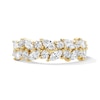Thumbnail Image 1 of 1-1/4 CT. T.W. Marquise and Round Certified Lab-Grown Diamond Two-Row Anniversary Band in 14K Gold (F/VS2)