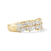 Thumbnail Image 2 of 1-1/4 CT. T.W. Marquise and Round Certified Lab-Grown Diamond Two-Row Anniversary Band in 14K Gold (F/VS2)