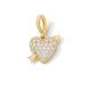 Thumbnail Image 1 of 1/4 CT. T.W. Certified Lab-Grown Diamond Heart with Arrow Necklace Charm in 10K Gold (F/VS2)