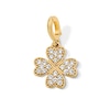 Thumbnail Image 1 of 1/4 CT. T.W. Certified Lab-Grown Diamond Clover Necklace Charm in 10K Gold