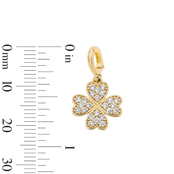 1/4 CT. T.w. Certified Lab-Grown Diamond Clover Necklace Charm in 10K Gold