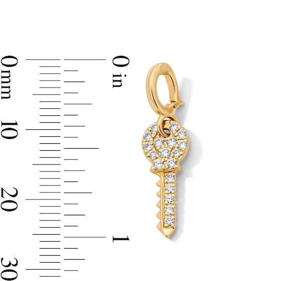 1/5 CT. T.w. Certified Lab-Grown Diamond Key Necklace Charm in 10K Gold (F/Vs2)