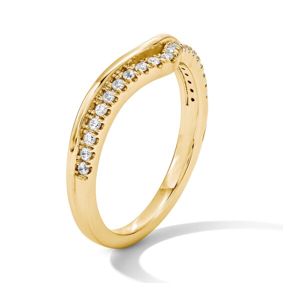 1/6 CT. T.w. Lab-Grown Diamond Chevron Anniversary Band in 14K Gold (F/Vs2)