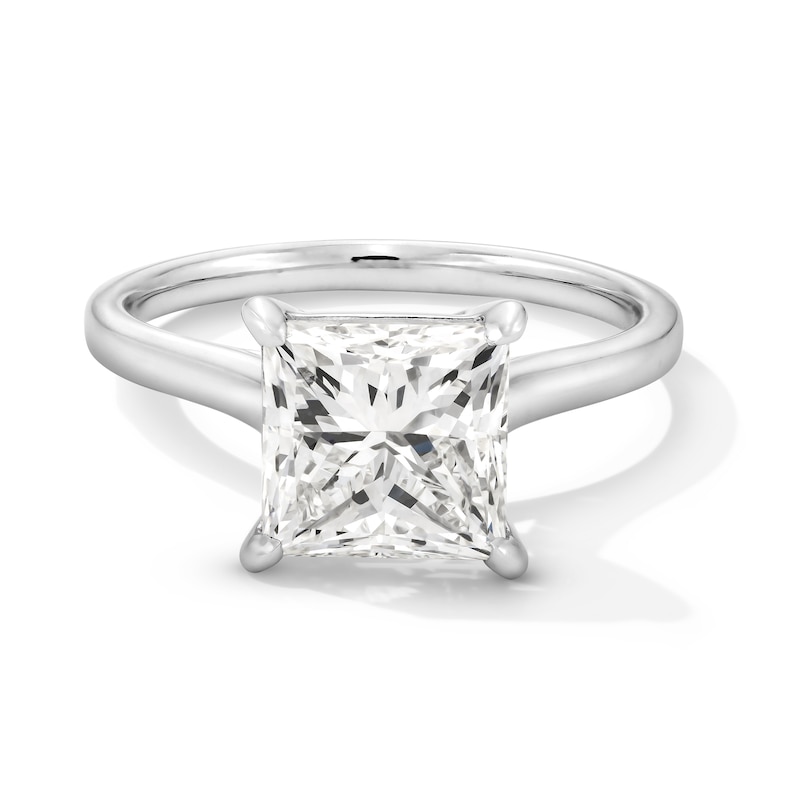 Main Image 1 of 3 CT. T.W. Princess-Cut Certified Lab-Grown Diamond Solitaire Engagement Ring in Platinum (F/VS2)