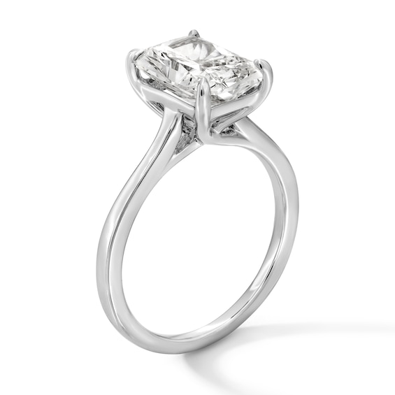 3 CT. T.w. Radiant-Cut Certified Lab-Grown Diamond Solitaire Engagement Ring in Platinum (F/Vs2)