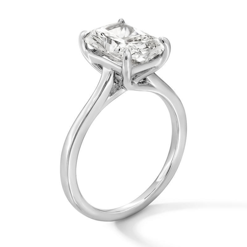 Main Image 3 of 3 CT. T.W. Radiant-Cut Certified Lab-Grown Diamond Solitaire Engagement Ring in Platinum (F/VS2)