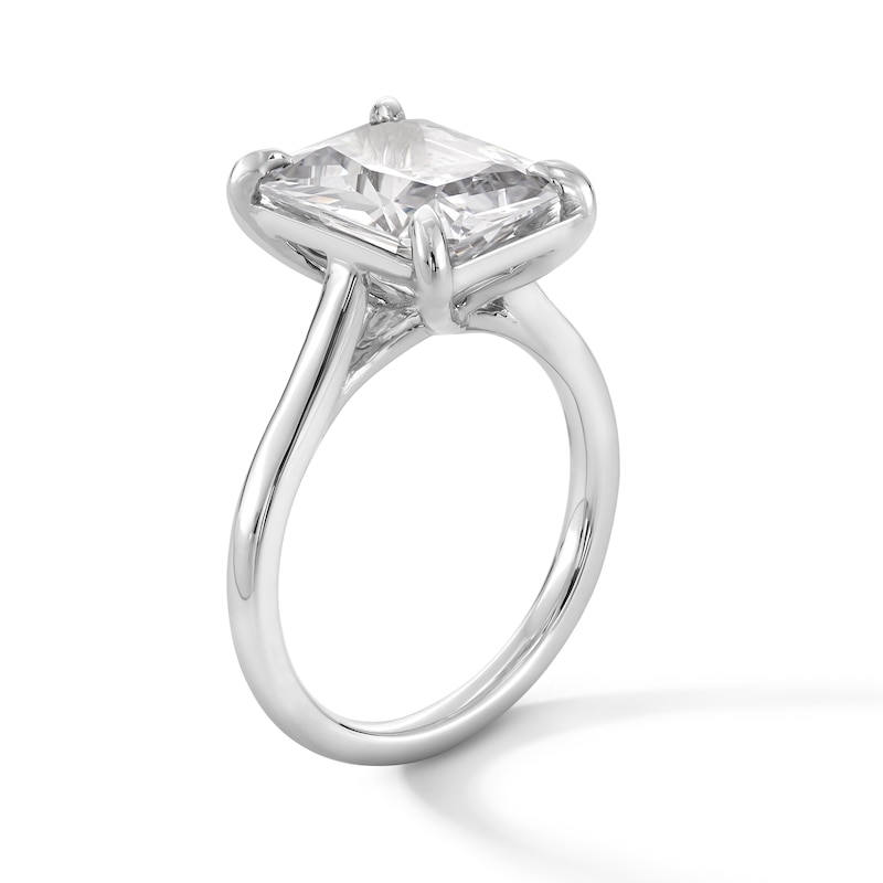 Main Image 3 of 6 CT. T.W. Emerald-Cut Certified Lab-Grown Diamond Solitaire Engagrment Ring in Platinum (F/VS2)