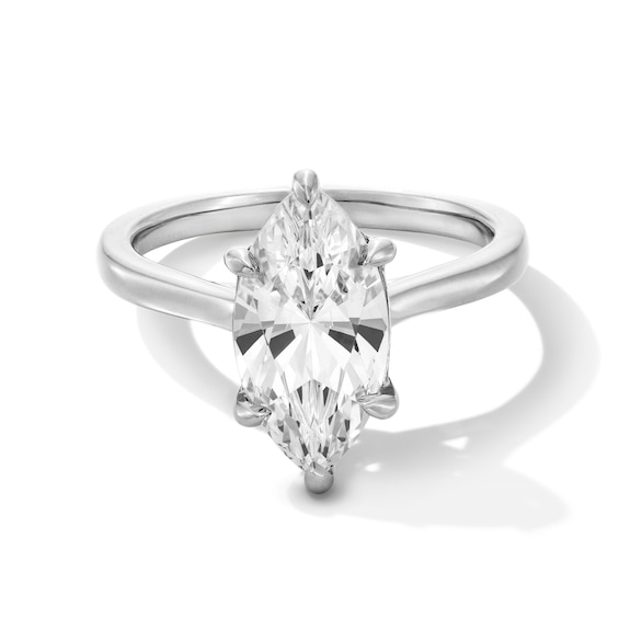 3 CT. T.w. Marquise-Cut Certified Lab-Grown Diamond Solitaire Engagement Ring in Platinum (F/Vs2)