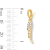 Thumbnail Image 3 of 1/6 CT. T.W. Certified Lab-Grown Diamond Feather Necklace Charm in 10K Gold (F/VS2)