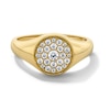 Thumbnail Image 1 of Shooting Star 1/3 CT. T.W. Certified Lab-Grown Diamond Circle Signet Ring in 10K Gold (F/VS2)